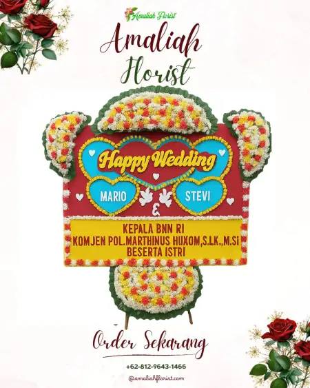 Papan Bunga Pernikahan Pematang Baru
